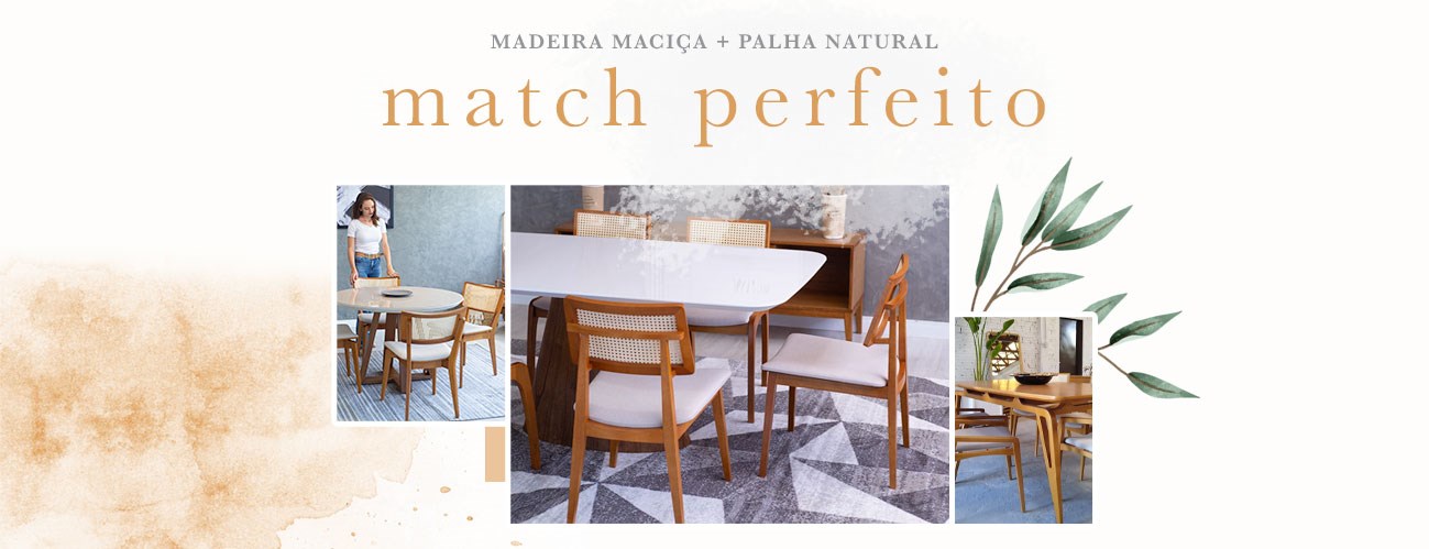 Madeira + Palha = Match Perfeito!