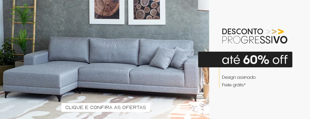 Desconto progressivo em móveis para sala de estar - Móveis Gruber