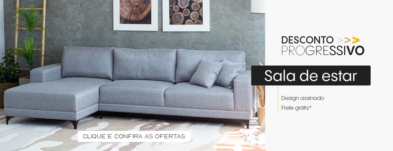 Desconto progressivo em móveis para sala de estar - Móveis Gruber