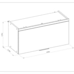 Armário Aéreo De Cozinha 1 Porta Basculante 80cm Turan