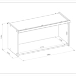 Armário Aéreo De Cozinha 1 Porta Basculante 80cm Turan