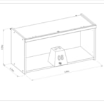 Armário Aéreo De Cozinha 1 Porta Basculante 80cm Turan