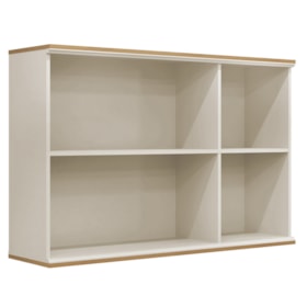 Armário Aéreo De Cozinha 120cm Palas 3 Portas De Vidro