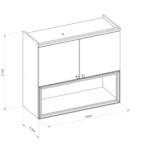 Armário Aéreo De Cozinha 2 Portas 80cm Amajari
