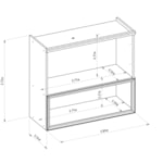 Armário Aéreo De Cozinha 2 Portas 80cm Amajari