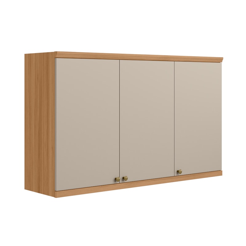 Armário Aéreo De Cozinha 3 Portas 120cm Amajari
