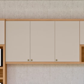 Armário Aéreo De Cozinha 3 Portas 120cm Amajari