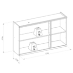 Armário Aéreo De Cozinha 3 Portas 120cm Amajari
