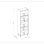 Armário De Cozinha Torre Quente 2 Nichos 70cm Turan