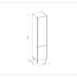 Armário Paneleiro 2 Portas 50cm Turan