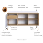 Balcão Credenza 1 Porta Flexus