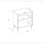 Balcão De Cozinha Com Tampo 80cm Turan 2 Portas