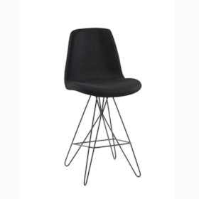 Banqueta Duerwoy C/ Pés de Aço Carbono - Preto