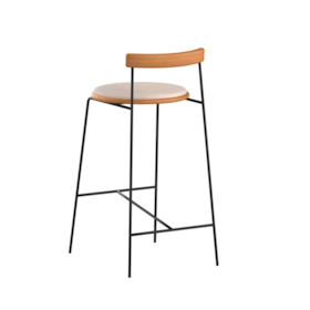 Banqueta Industrial Lizza 60cm - Freijó/Nilo