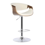 Banqueta Noruega C/ Base em Disco - Creme