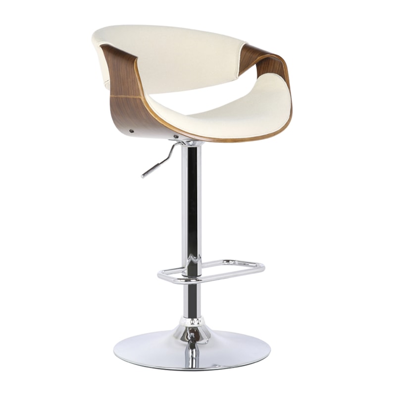 Banqueta Noruega C/ Base em Disco - Creme