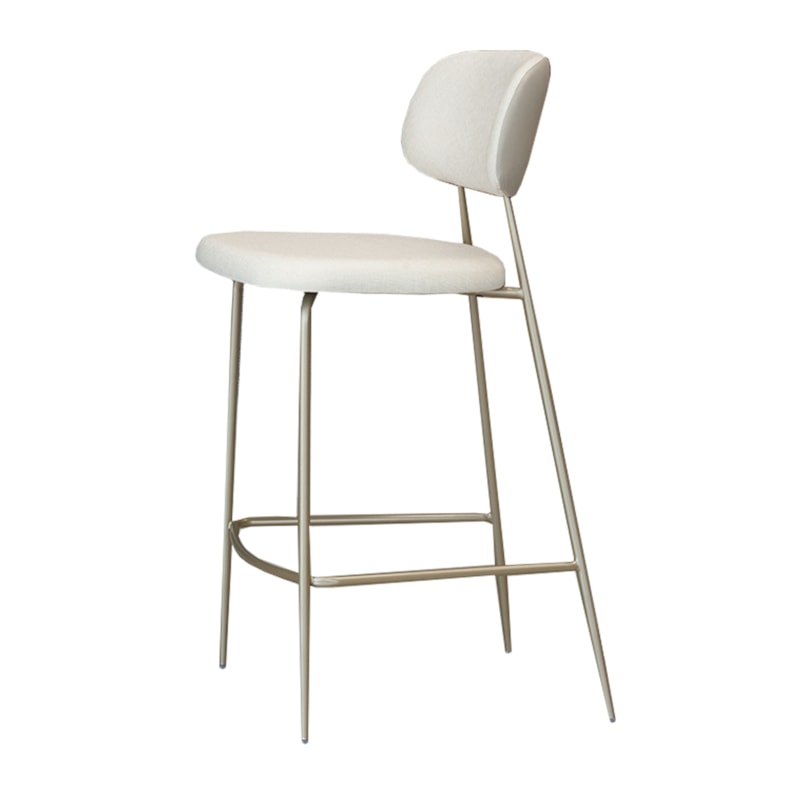 Banqueta Ribas Em Aço Carbono E Tecido 75cm