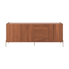 Buffet Jasper Com 3 Portas E 3 Gavetas Canela E Champagne