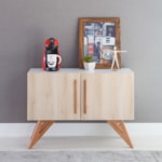Buffet Kruger Branco C/ 2 Portas de Bater - Faia