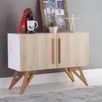 Buffet Kruger Branco C/ 2 Portas de Bater - Faia