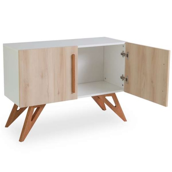 Buffet Kruger Branco C/ 2 Portas de Bater - Faia