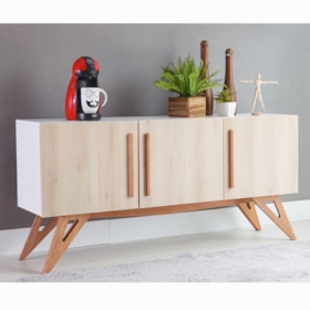 Buffet Kruger Branco C/ 3 Portas Faia