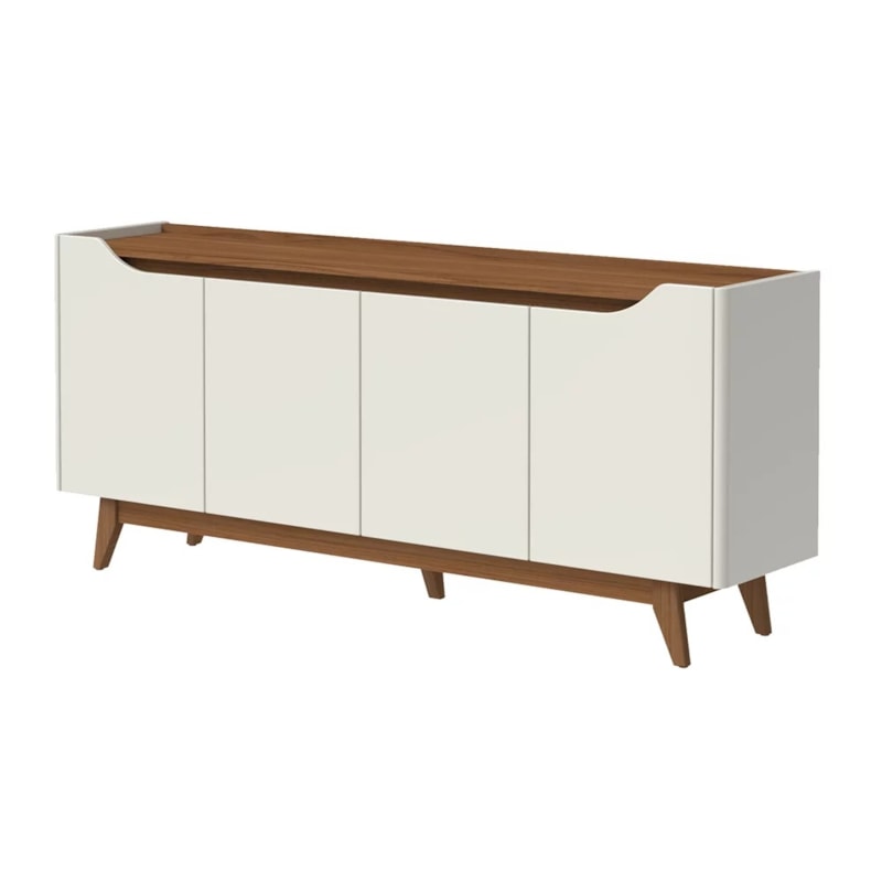 Buffet Pulse Off White Fosco E Canela - Outlet