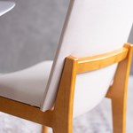 Cadeira Belga Em Madeira Maciça Peroba E Tecido
