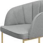 Cadeira Beverly TA C/ Pés em Aço Carbono - Dourado/Stone