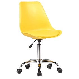 Cadeira de Escritório Eames em Polipropileno - Amarelo