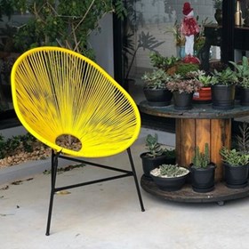Cadeira Durango em Fibra Sintética - Amarela