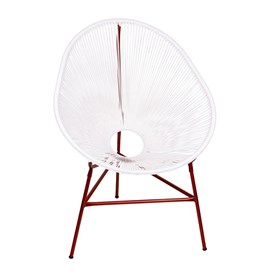 Cadeira Durango em Fibra Sintética - Branco/Cobre