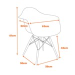 Cadeira Eames com Braço em Polipropileno - Branco
