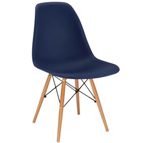 Cadeira Eames Wood - Azul Marinho