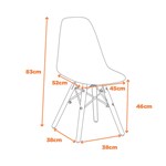 Cadeira Eames Wood - Preto