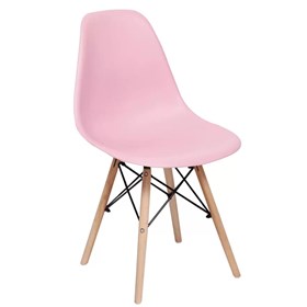 Cadeira Eames Wood - Rosa