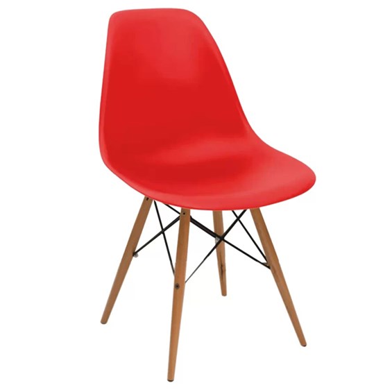 Cadeira Eames Wood - Vermelho