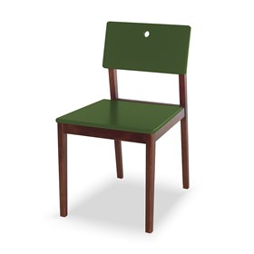 Cadeira Elgin em Madeira Maciça - Verde Musgo