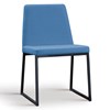 Cadeira Encke C/Pés em Aço Carbono - Azul Jeans