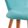 Cadeira Forky C/Pés em Madeira Maciça - Azul Turquesa