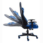 Cadeira Gamer Ghost C/ Base de Nylon - Preto e Azul