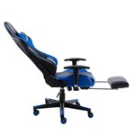 Cadeira Gamer Soap C/ Base de Nylon - Preto/Azul