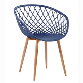Cadeira Gellert C/ Pés de Metal - Azul Marinho