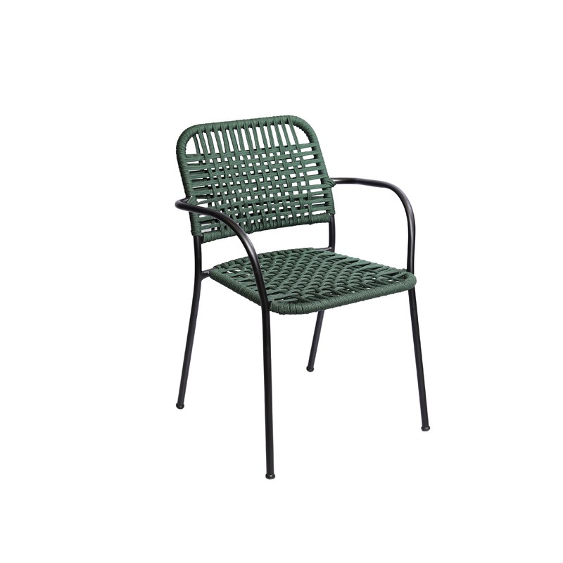 Cadeira Hidalgo em Corda Náutica - Verde Musgo