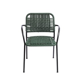 Cadeira Hidalgo em Corda Náutica - Verde Musgo