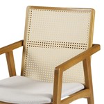Cadeira Logan Com Braço Em Madeira Maciça E Palhinha - Freijó/Bege