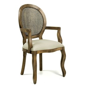 Cadeira Lustef C/Braço Rústica de Madeira Maciça