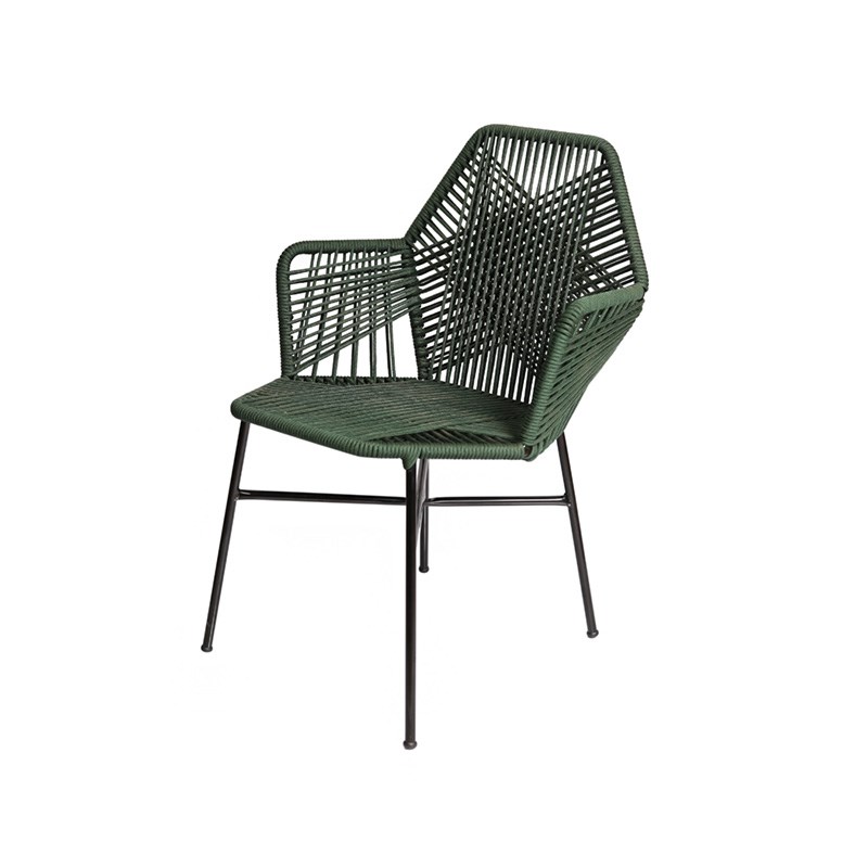 Cadeira Morelo em Corda Náutica - Verde Musgo