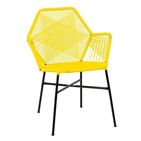 Cadeira Morelo em Fibra Sintética - Amarela