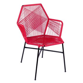 Cadeira Morelo em Fibra Sintética - Vermelha